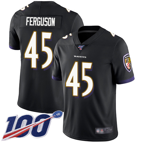Baltimore Ravens Limited Black Men Jaylon Ferguson Alternate Jersey NFL Football 45 100th Season Vapor Untouchable